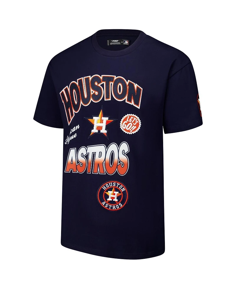 Pro Standard Men's Navy Houston Astros Turn It Up Dropped Shoulder T-Shirt