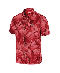Tommy Bahama Men's Scarlet Ohio State Buckeyes Big Tall Coast Nuevo Fronds IslandZone Button-Up Shirt