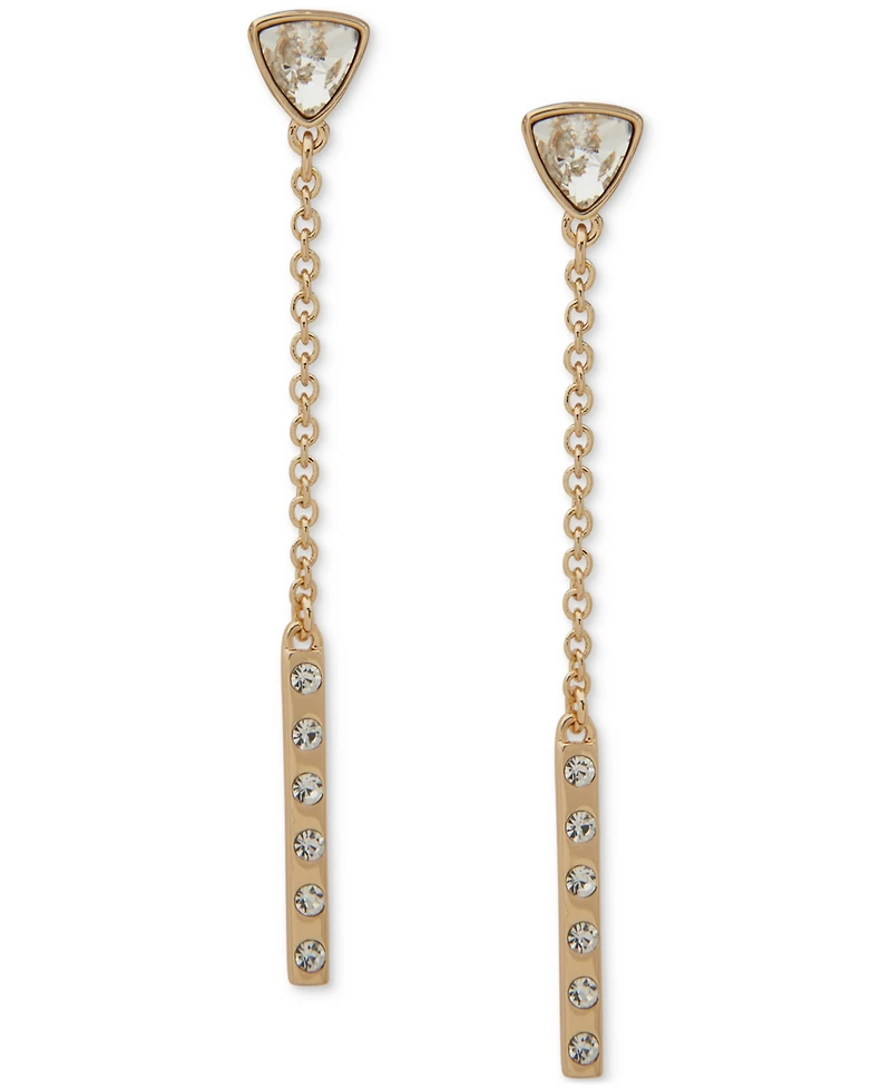 Karl Lagerfeld Paris Crystal Double Drop Earrings
