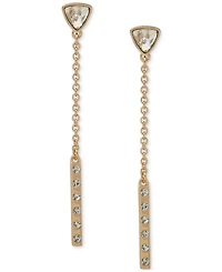 Karl Lagerfeld Paris Crystal Double Drop Earrings