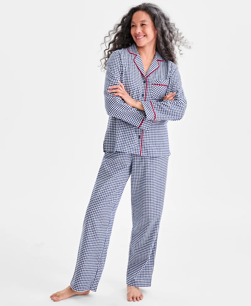 Charter Club Women's 2-Pc. Cotton Flannel Packaged Pajamas Set, Created for Macy's