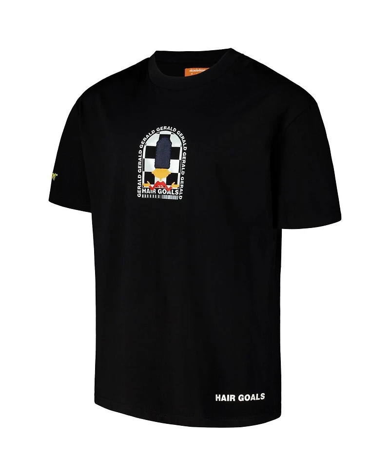 Freeze Max Men's Black Hey Arnold Gerald Window Loose Fit T-Shirt