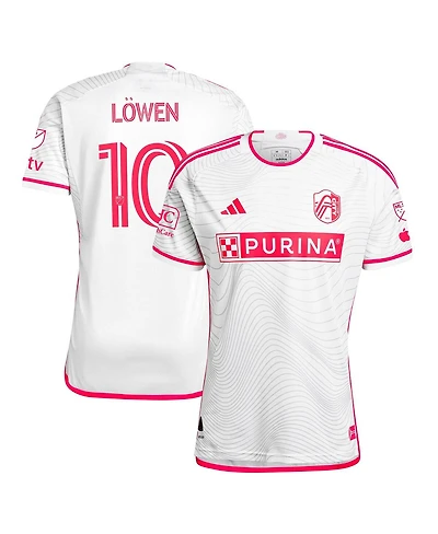 Adidas Men's Eduard Lowen White St. Louis City Sc 2024 The Confluence Kit Authentic Player Jersey