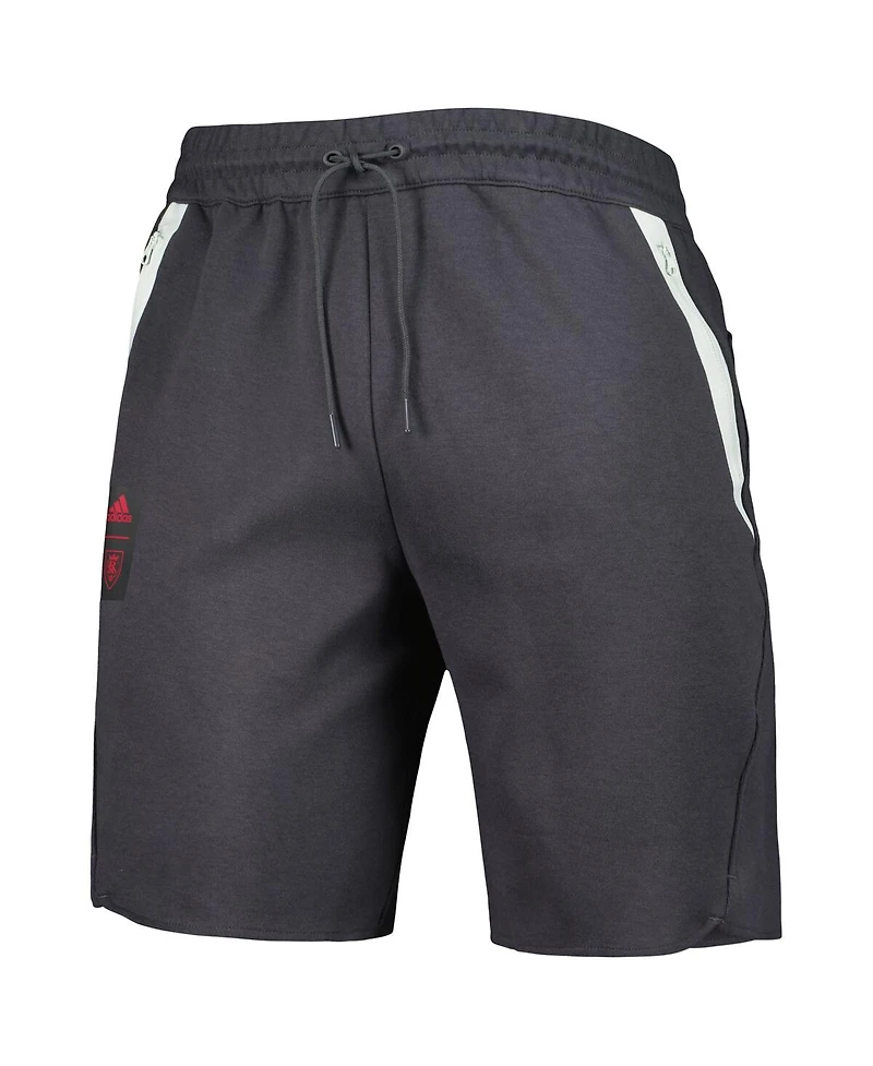 Adidas Men's Black Real Salt Lake 2023 Player Travel Shorts