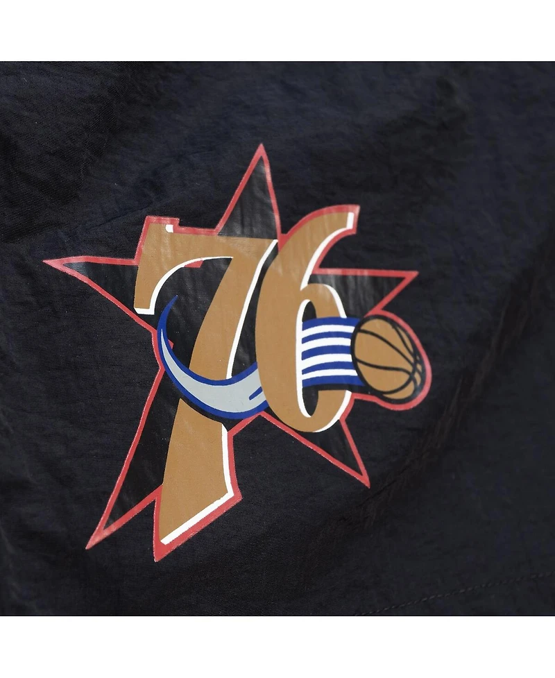 Mitchell & Ness Men's Black Philadelphia 76ers Team Essentials Nylon Shorts