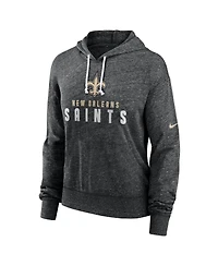 Nike Women's Black New Orleans Saints Gym Vintage Lightweight Pullover Hoodie