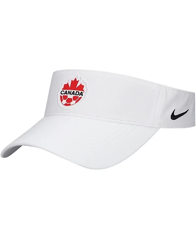 Nike Men's White Canada Soccer Ace Performance Adjustable Visor Hat