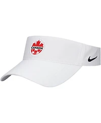 Nike Men's White Canada Soccer Ace Performance Adjustable Visor Hat