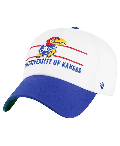'47 Brand Men's White Kansas Jayhawks Gridiron Clean Up Adjustable Hat