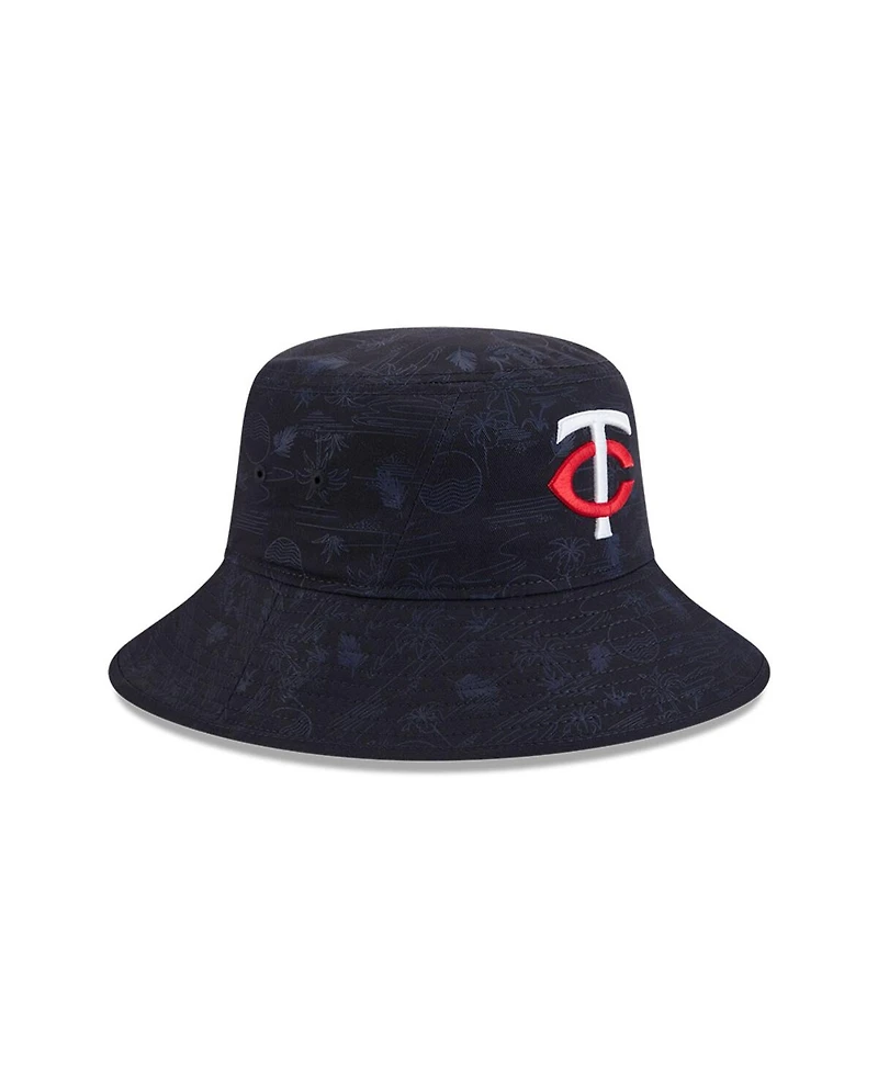 New Era Big Boys and Girls Navy Minnesota Twins 2025 Spring Training All Over Print Bucket Hat