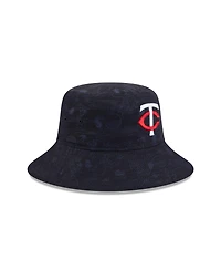 New Era Big Boys and Girls Navy Minnesota Twins 2025 Spring Training All Over Print Bucket Hat