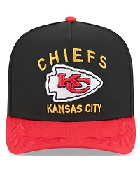 New Era Big Boys and Girls Black/Red Kansas City Chiefs 2025 Nfl Draft A-Frame 9FIFTY Snapback Hat