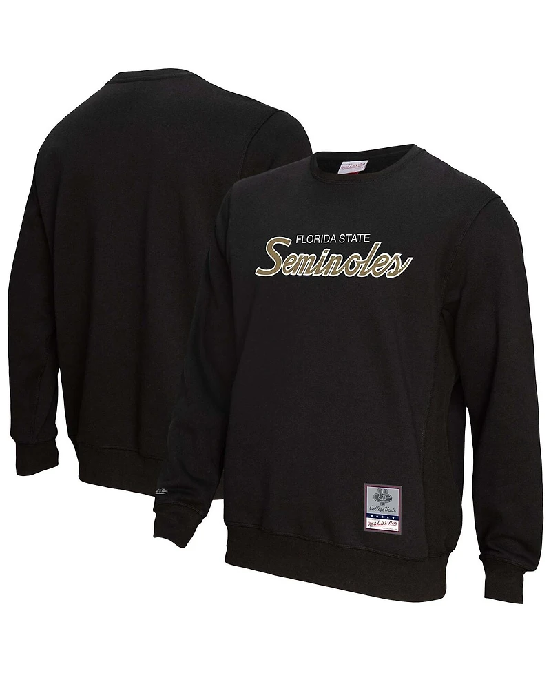 Mitchell & Ness Men's Black Florida State Seminoles Elite Script Pullover Sweatshirt