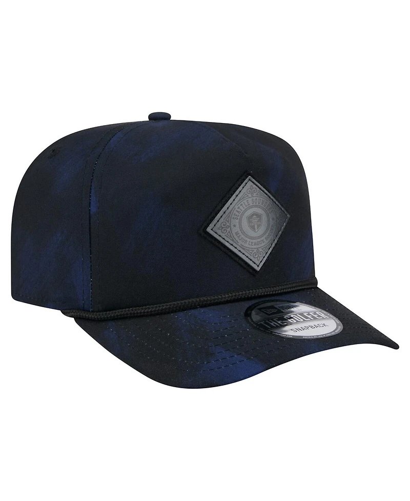 New Era Men's Black Seattle Sounders Fc Golfer Snapback Hat