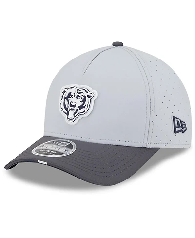 New Era Men's Gray/Graphite Chicago Bears 2025 Nfl Training Camp A-Frame 9FORTY Adjustable Hat