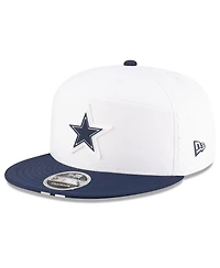 New Era Men's White/Navy Dallas Cowboys 2025 Nfl Training Camp Split Panel 9FIFTY Snapback Hat