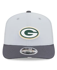 New Era Men's Gray/Graphite Green Bay Packers 2025 Nfl Training Camp 9SEVENTY Adjustable Hat