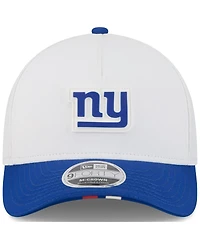 New Era Big Boys and Girls White/Royal New York Giants 2025 Nfl Training Camp A-Frame 9FORTY Adjustable Hat