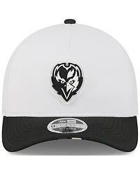 New Era Big Boys and Girls White/Black Baltimore Ravens 2025 Nfl Training Camp A-Frame 9FORTY Adjustable Hat