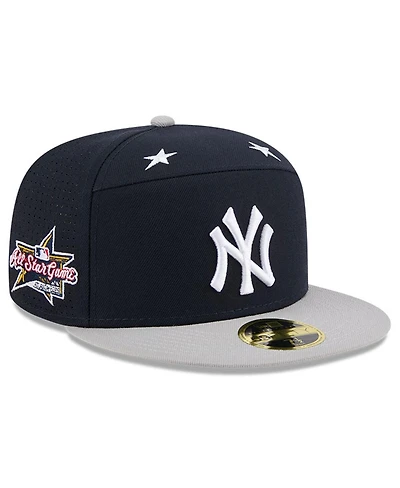 New Era Men's Navy/Gray York Yankees 2025 Mlb All-Star Game Side Patch 59FIFTY Fitted Hat
