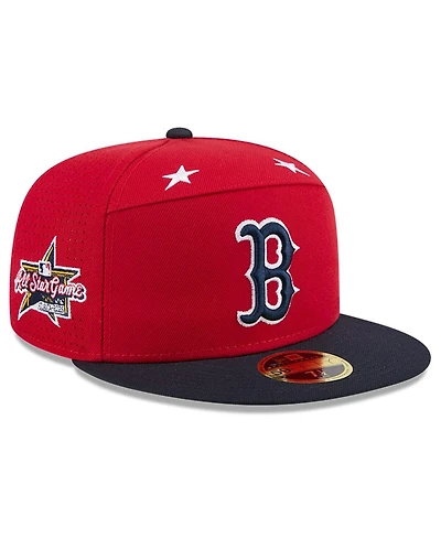New Era Men's Red/Navy Boston Red Sox 2025 Mlb All-Star Game Side Patch 59FIFTY Fitted Hat