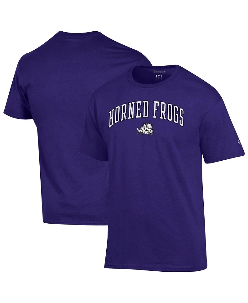 Champion Men's Purple Tcu Horned Frogs Arch Over Logo T-Shirt