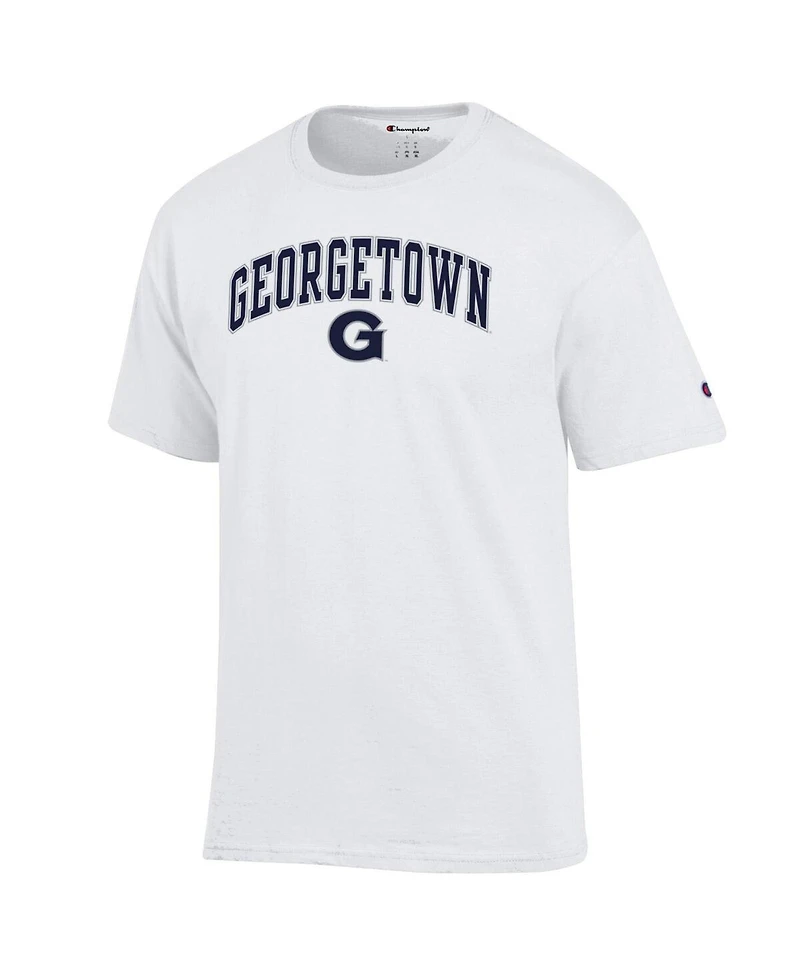 Champion Men's White Georgetown Hoyas Arched Logo T-Shirt