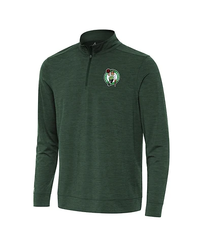 Antigua Men's Hunter Green Boston Celtics Bright Quarter-Zip Sweatshirt