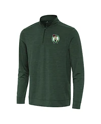 Antigua Men's Hunter Green Boston Celtics Bright Quarter-Zip Sweatshirt