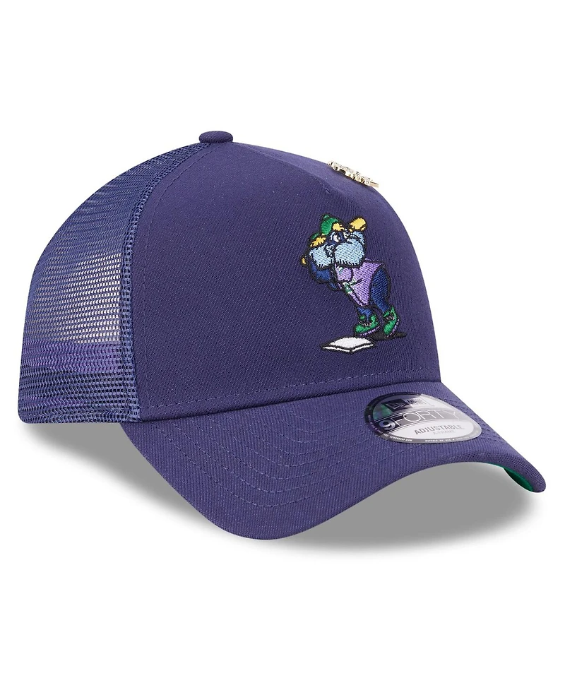 New Era Men's Navy Tampa Bay Rays 2025 Big League Chew A-Frame 9FORTY Adjustable Trucker Hat