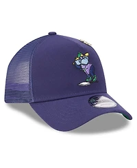 New Era Men's Navy Tampa Bay Rays 2025 Big League Chew A-Frame 9FORTY Adjustable Trucker Hat