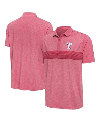 Antigua Men's Heather Red Texas Rangers Dashing Polo Shirt