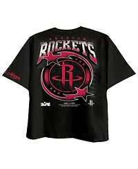 Two Hype Men's Black Houston Rockets Drip Dime Collection Premium T-Shirt