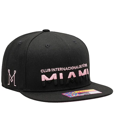 Fan Ink Men's and Women's Black Inter Miami Cf Loyalty Snapback Hat