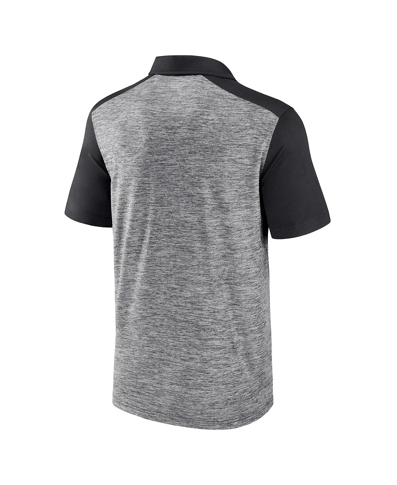 Fanatics Men's Heather Charcoal Pittsburgh Steelers Clutch Polo Shirt