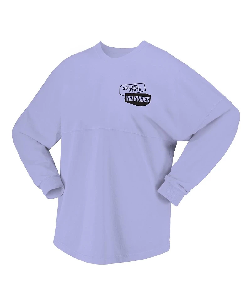 Spirit Jersey Women's Violet Golden State Valkyries Patches Oversized Long Sleeve T-Shirt
