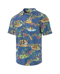 Reyn Spooner Men's Navy The Simpsons Hawaiian Vacation Tailored Button-Down Shirt