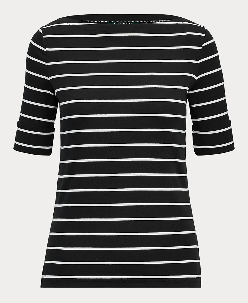 Lauren Ralph Striped Boatneck Top
