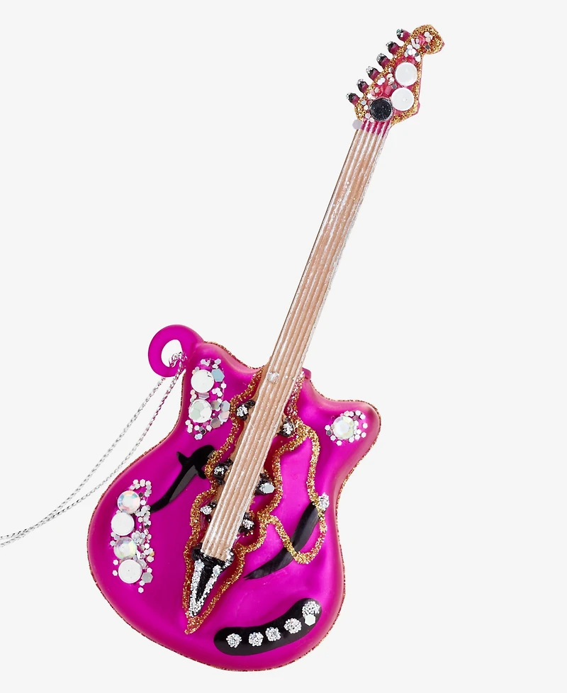 Holiday Lane Eclectic Charm Glass Guitar Ornament, Macy's Exclusive