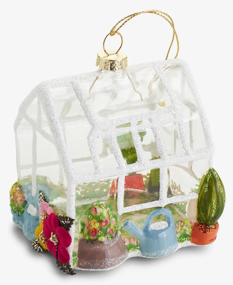 Holiday Lane Eclectic Charm Glass Greenhouse Ornament, Macy's Exclusive