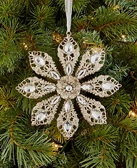 Holiday Lane Jeweled Classics Iron Snowflake Ornament, Macy's Exclusive