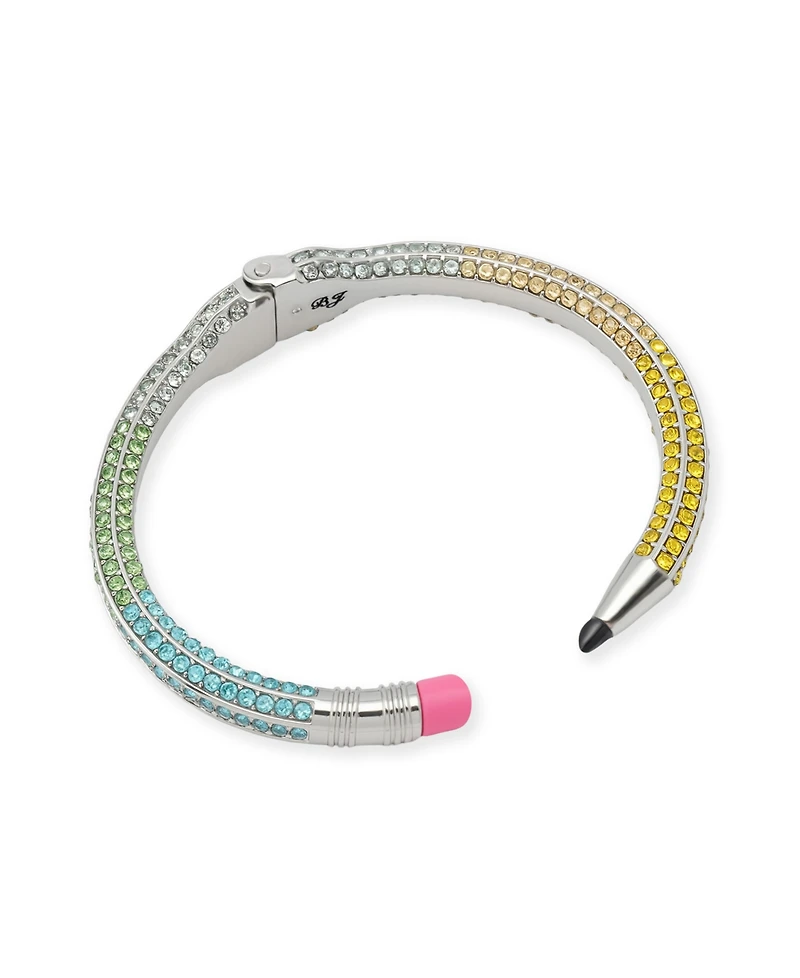 Betsey Johnson Faux Stone Straight Pave Pencil Cuff Bracelet
