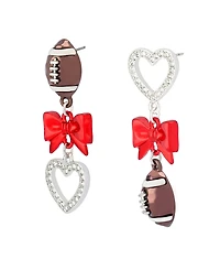 Betsey Johnson Faux Stone Kick Off Football Mismatch Earrings