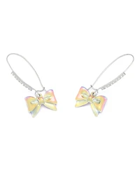 Betsey Johnson Faux Stone Kick Off Bow Dangle Earrings