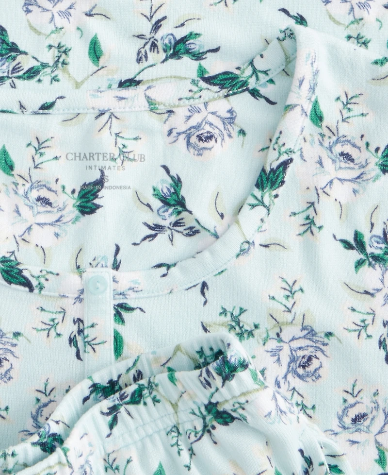 Charter Club Women's 2-Pc. Printed Long-Sleeve Packaged Pajamas Set, Created for Macy's