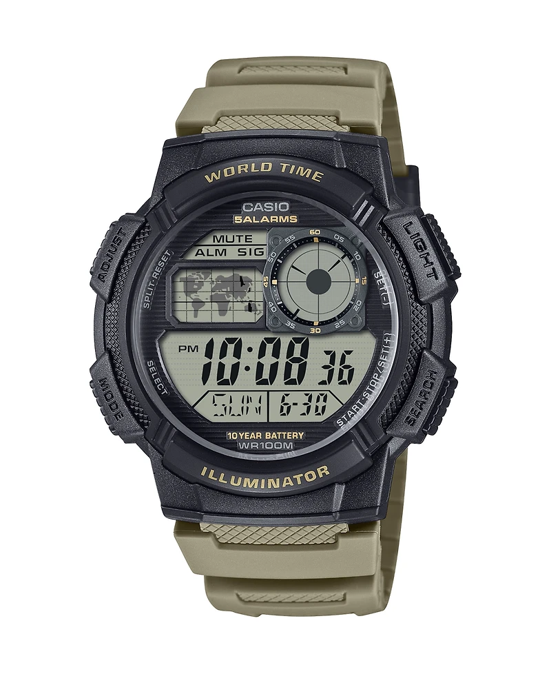 Casio Men's Digital Tan Resin Watch, 45mm