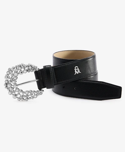 Steve Madden Imitation Pearl Buckle Belt