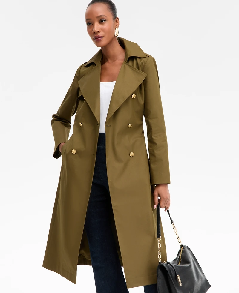 I.n.c. International Concepts Women's Military Trench Coat, Macy's Exclusive