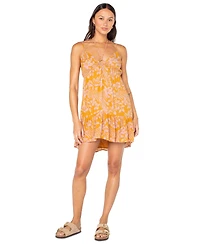 Roxy Juniors' Sunshine Crush Keyhole-Front Cutout-Back Dress