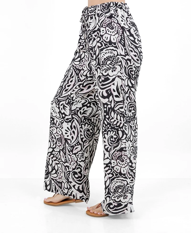 Fever Women's Allover Printed Drawstring Pants